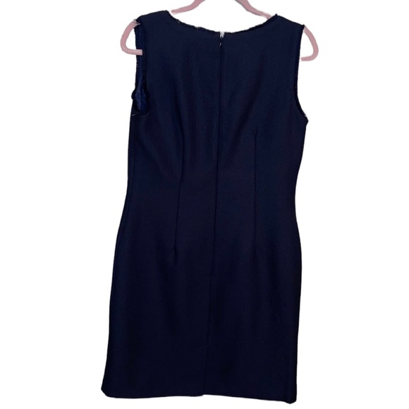 NWOT Karl Lagerfeld Paris Navy Textured Dress - Picture 6 of 12